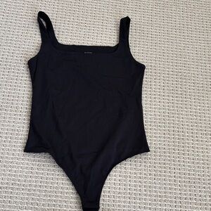 Amazon NWOT Black Square Neck Bodysuit